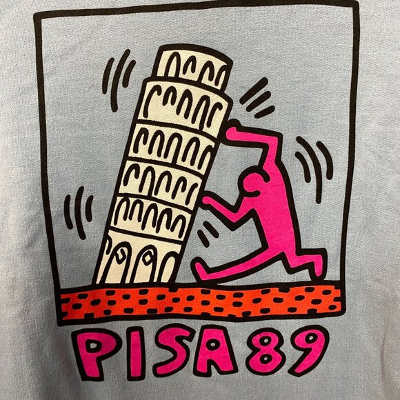 Keith Haring Pisa 89 Tuttomundo Art Demo Hoodie size Medium - Picture 2 of 4